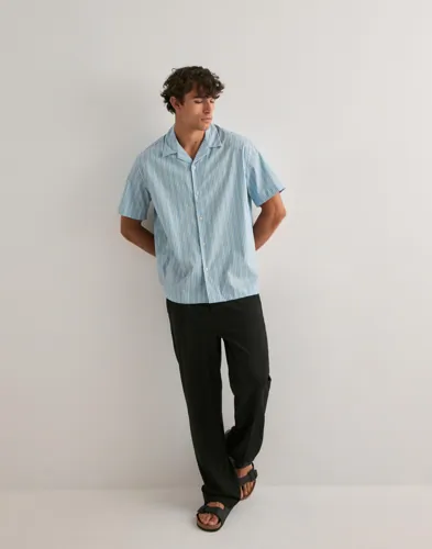Selected Men Slhrlxholger Stripe Ss Shirt Randiga skjortor herr – bild 3