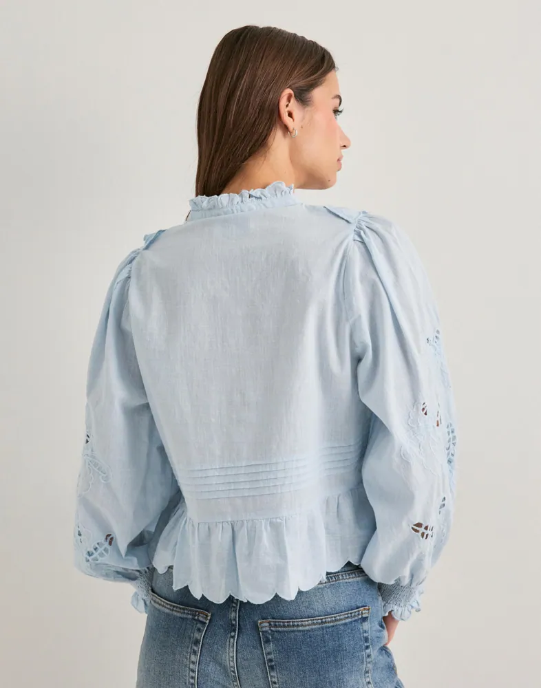 NEO NOIR Petrine Embroidery Blouse skjortor & blusar dam – bild 2