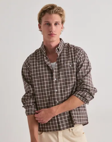 Que Sera Sera Cooper Check Shirt Rutiga skjortor Brun
