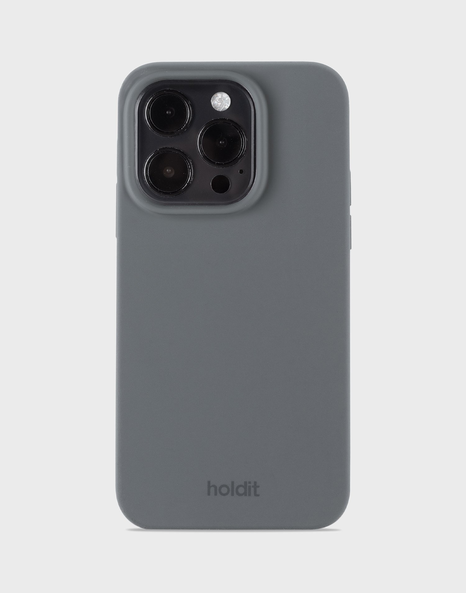 holdit Custodia in silicone per iPhone 16 Pro, 0,8 mm, ultra sottile, in silicone, alla moda, sottile, con protezione completa (bordo rialzato per protezione della fotocamera), colore: tortora