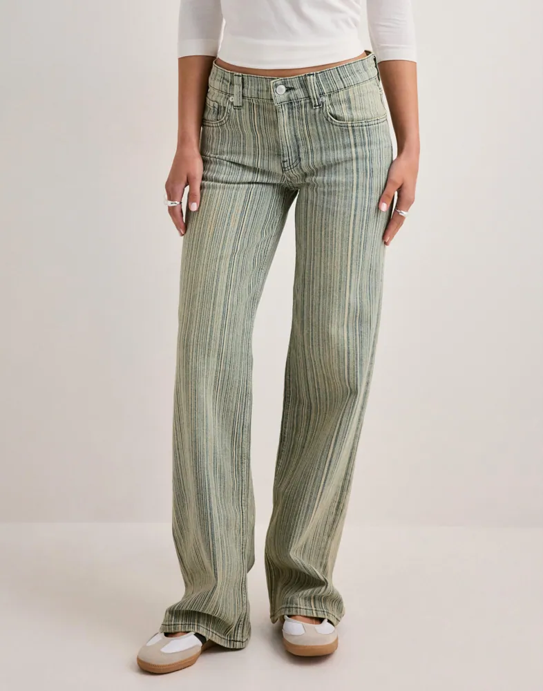 Nelly Low Waist Loose Striped Jeans dam – bild 3