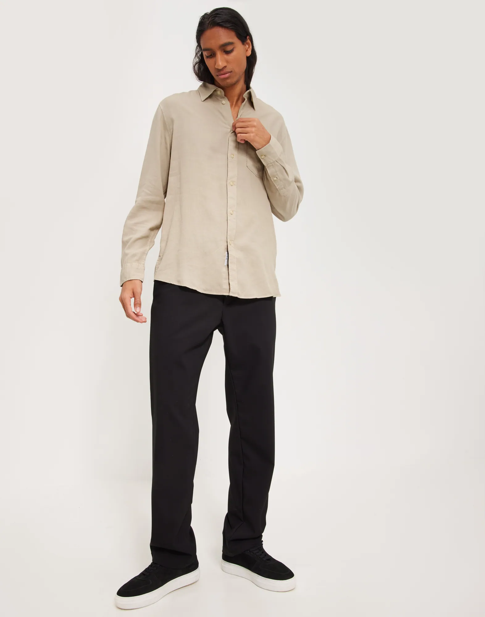 SLHREGPASTEL-LINEN SHIRT LS W NOOS