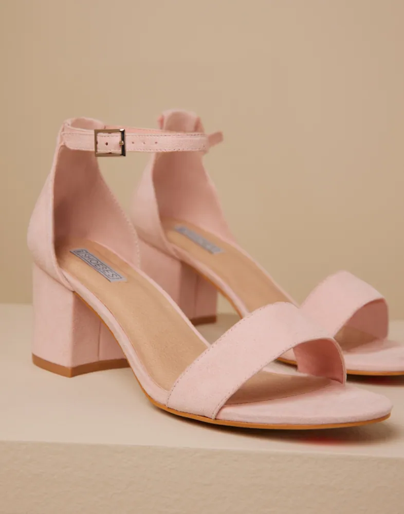 Buy Nelly Low Block Heel Sandal Light Pink