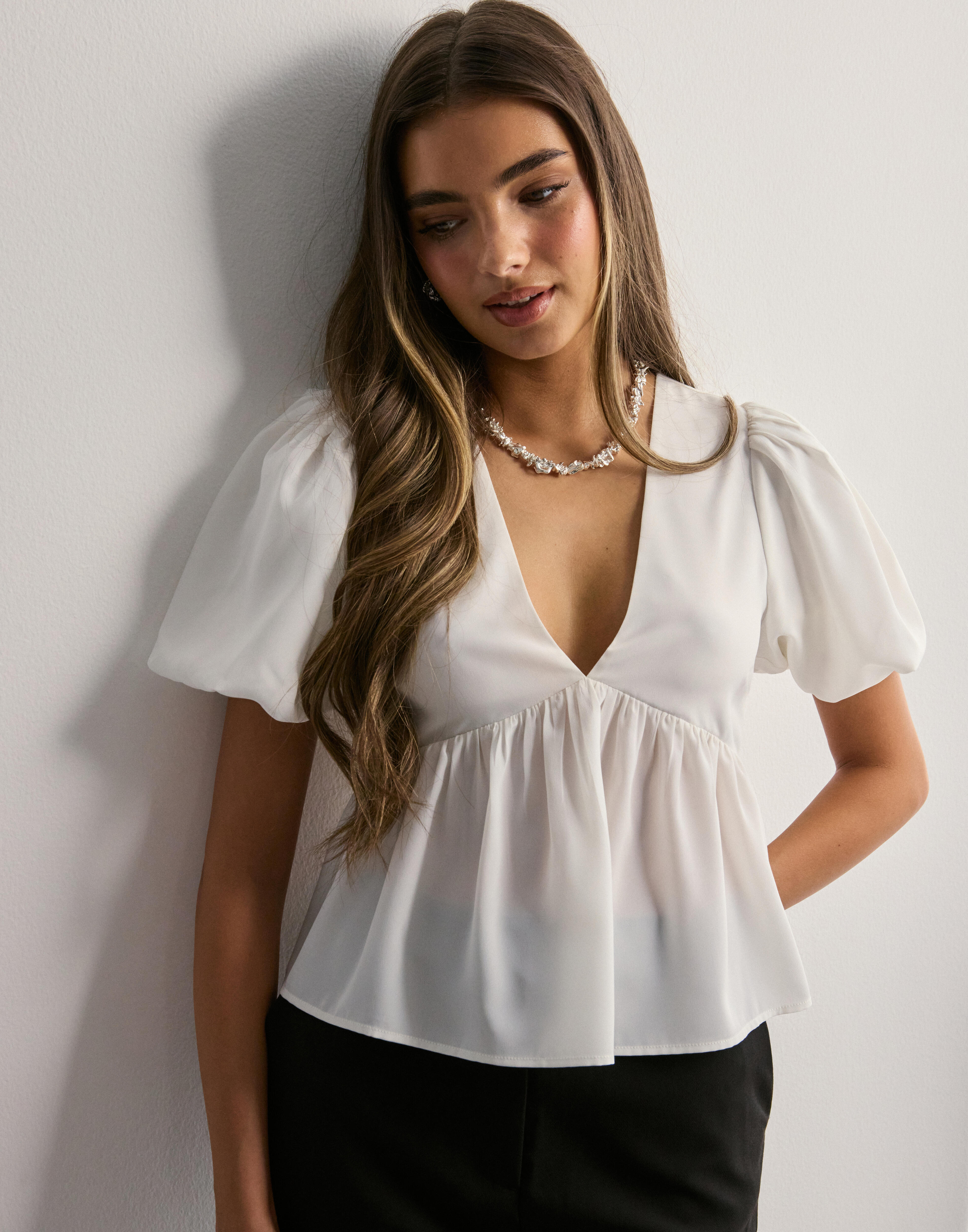 Buy Nelly Cute Puff Blouse - White | Nelly.com
