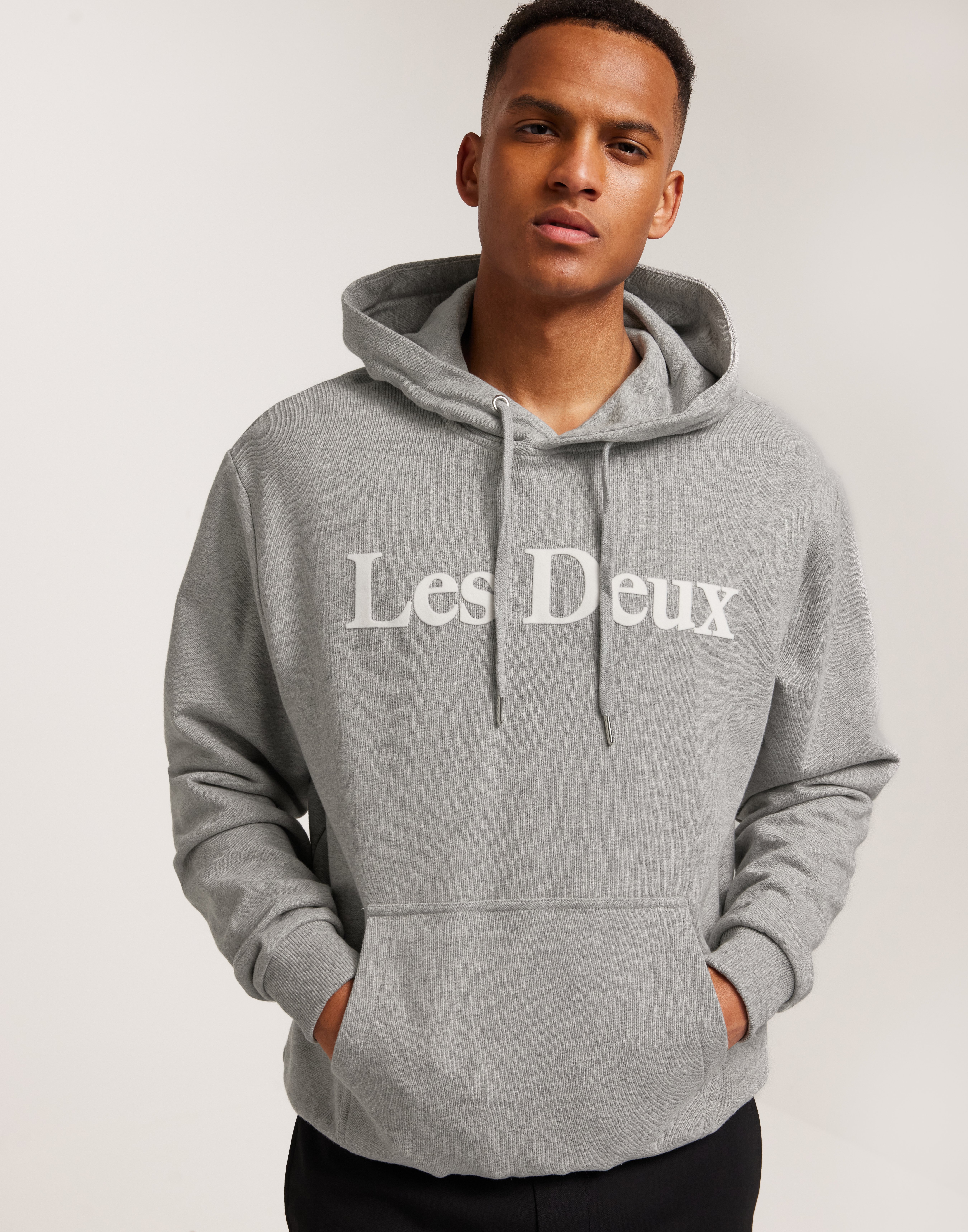 Les Deux Charles hoodie Hoodies Grå