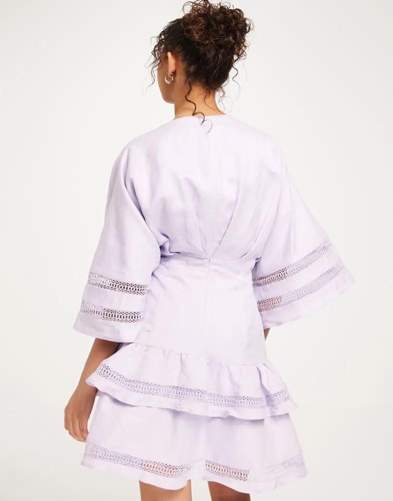 Embla linen frill mini dress Embla linen frill mini dress