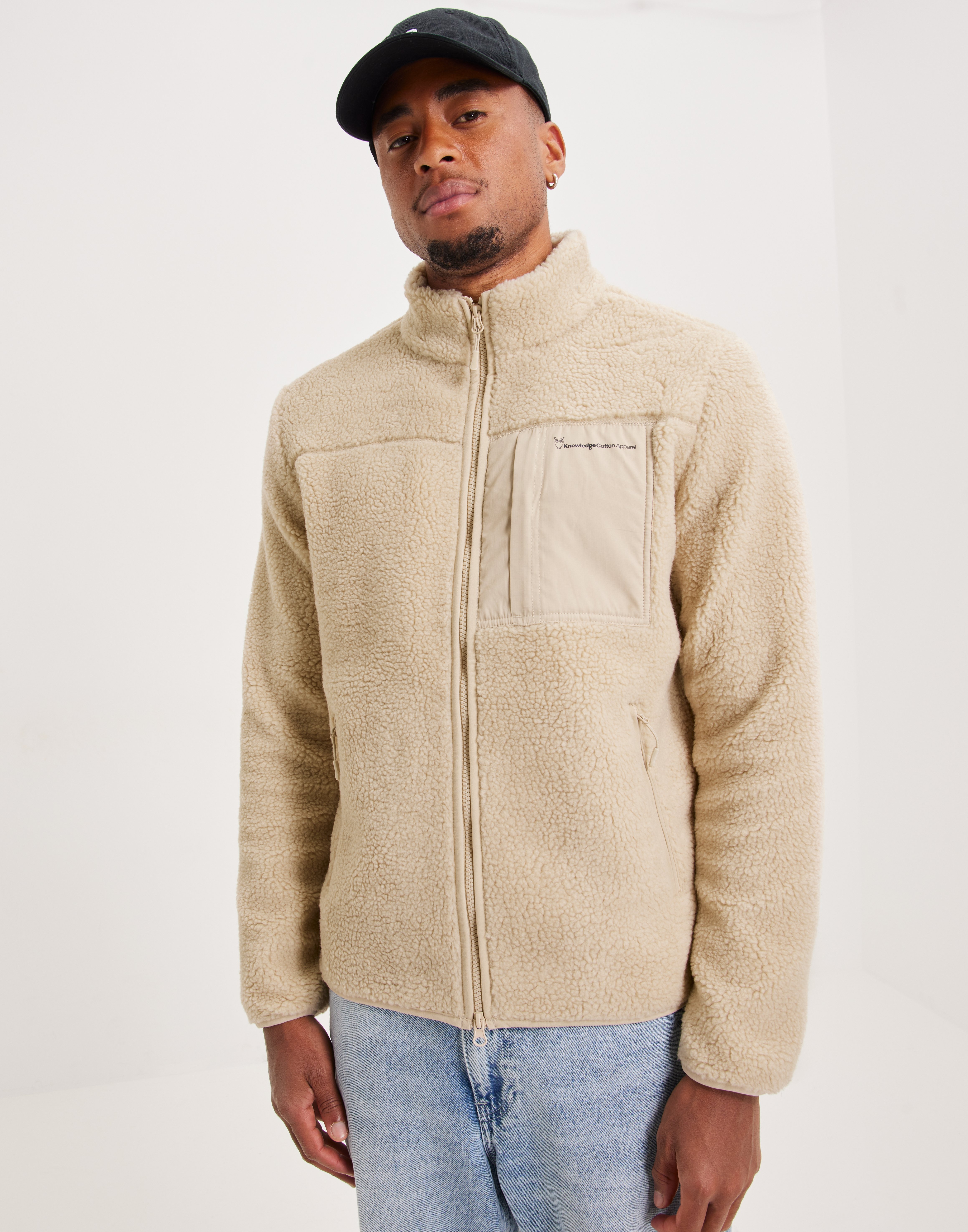 Køb KnowledgeCotton Apparel Teddy fleece zip sweat GRS/Vegan