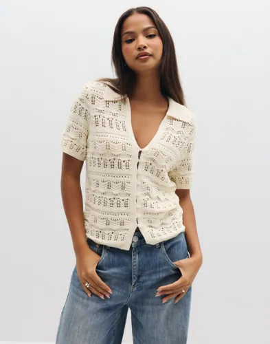 Marisini Stitch Polo Knit Top