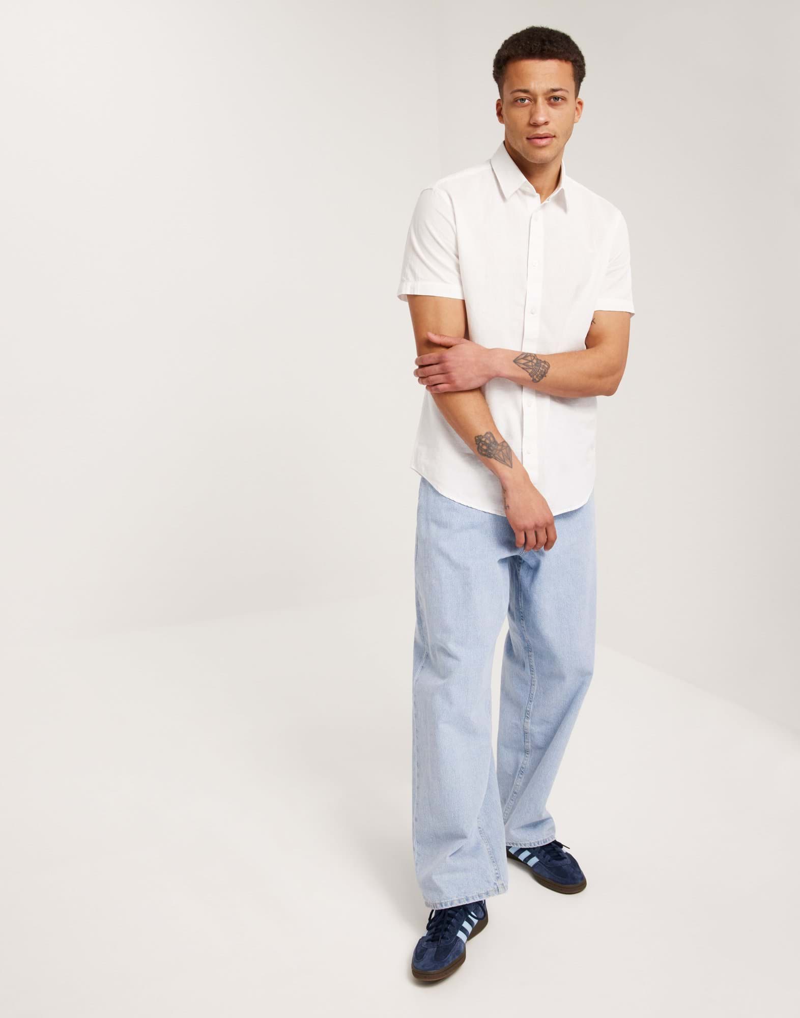 SLHREGNEW-LINEN SHIRT SS CLASSIC W