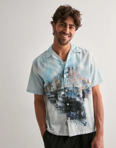 Selected Men Slhrlxcarl Aop Ss Shirt Mönstrade skjortor herr – bild 3