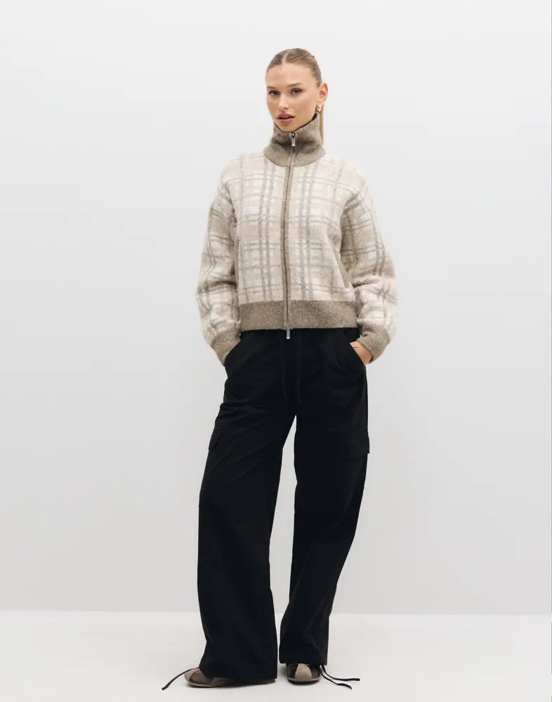 Nelly Check Knit Jacket koftor & cardigans dam – bild 2