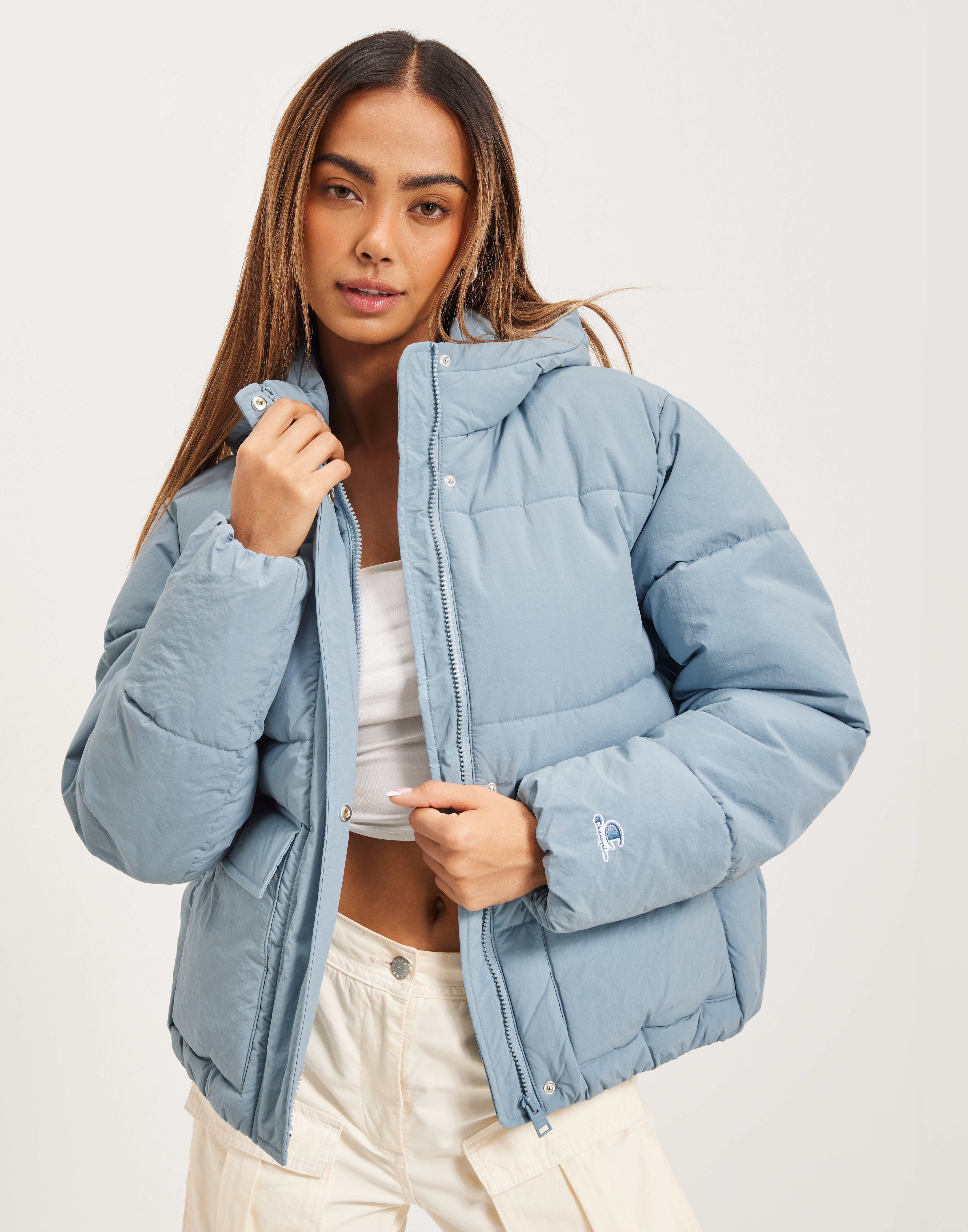 Baby blue champion jacket best sale