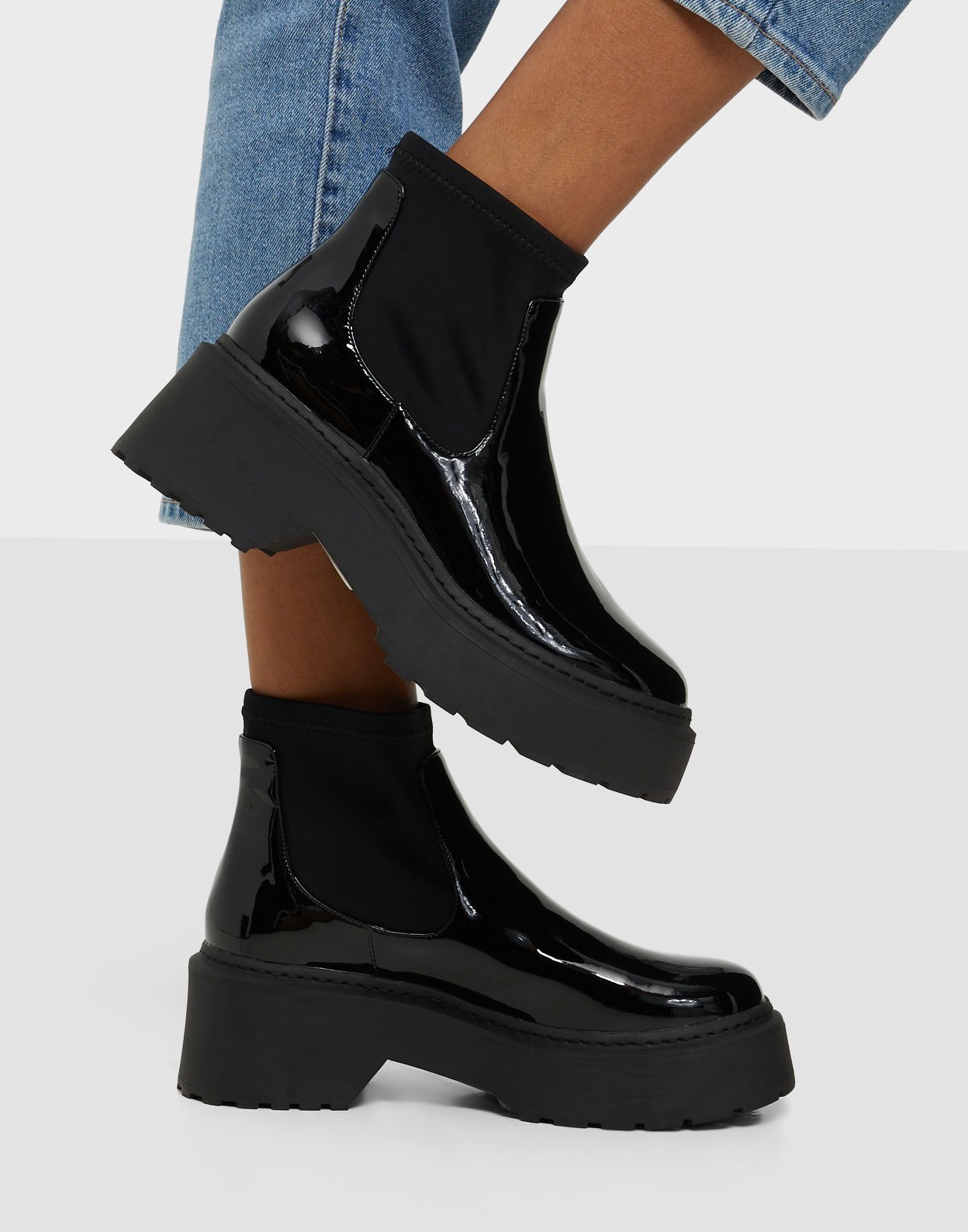 Buy Nelly Walk This Way Boot - Shiny Black | Nelly.com