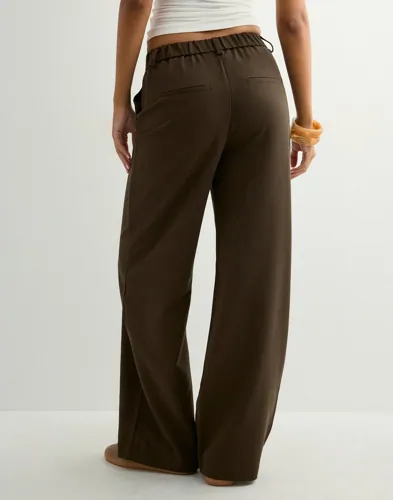Pieces - Brun - Pckamil Hw Wide Pant Noos Bc