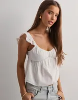 Lace Detail Frill Top