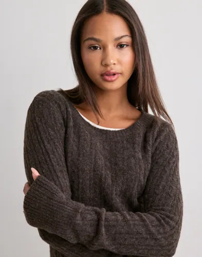 Nelly Tight Cable Knit Sweater stickade tröjor dam – bild 2