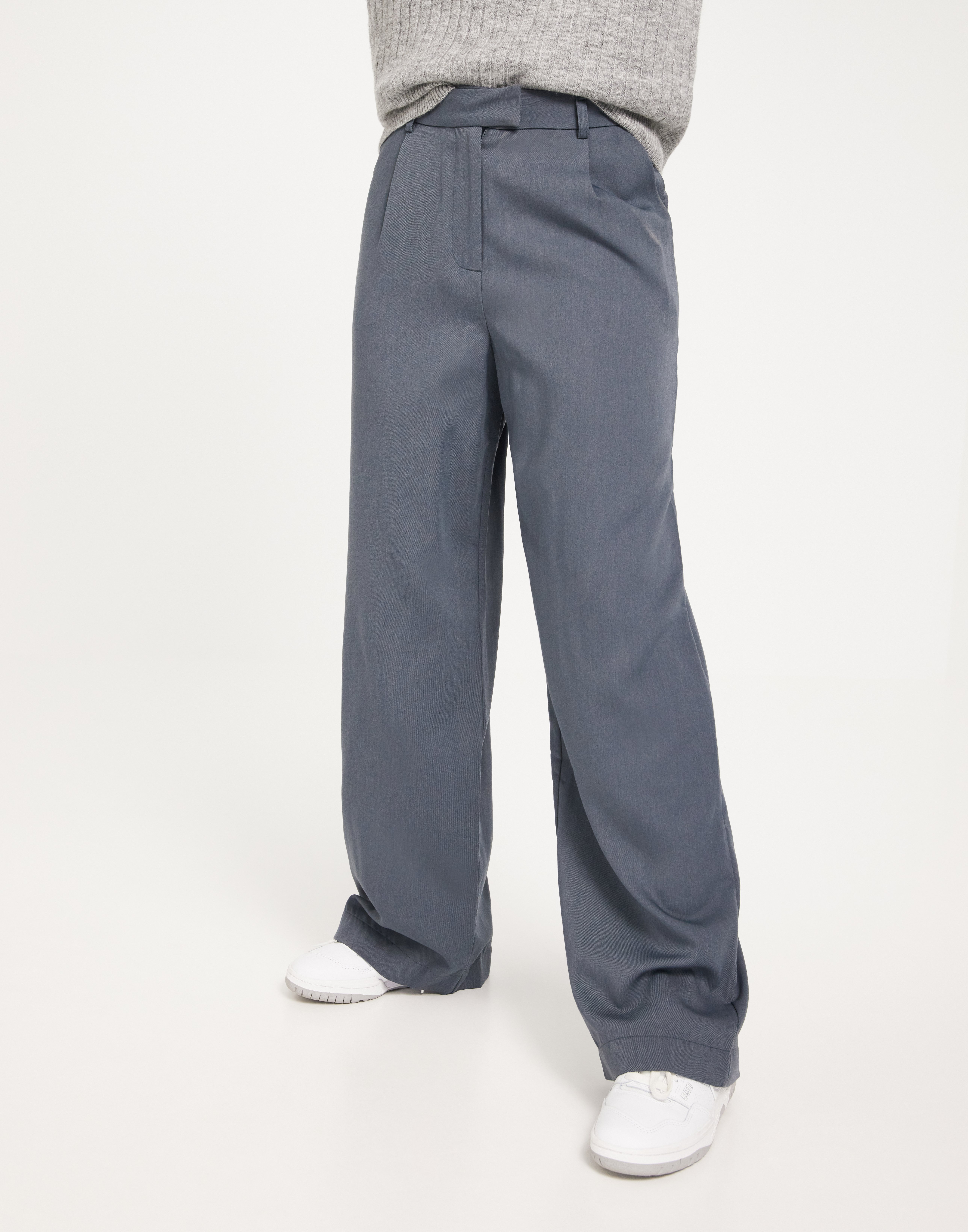 Pieces - Grå - Pcmoa Hw Wide Pants D2D