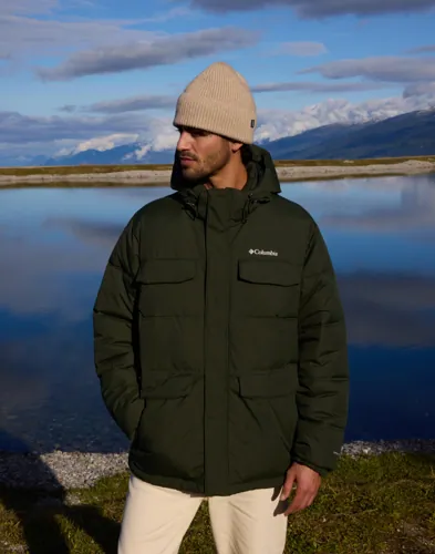Grön Columbia Landroamer pufferjacka med luva och fickor framtill
