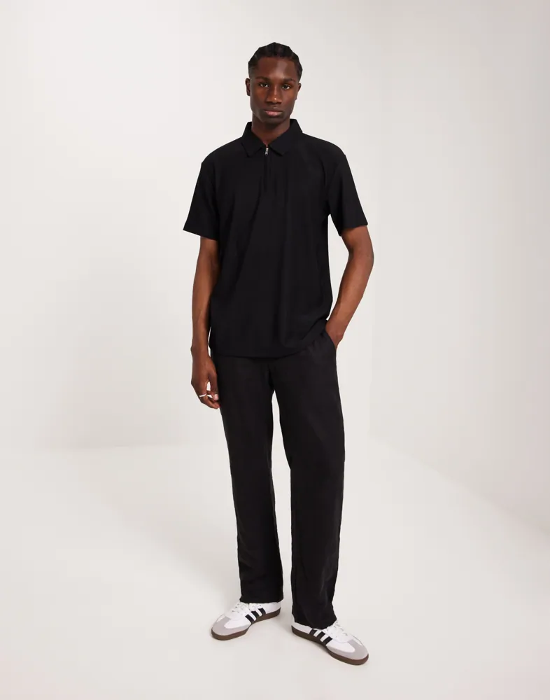 SLHRELAX-PLISSE HALF ZIP SS POLO EX