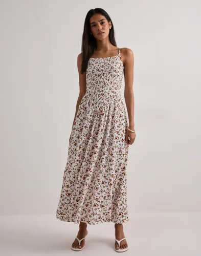 Ruched-Front Midi Dress in Navy