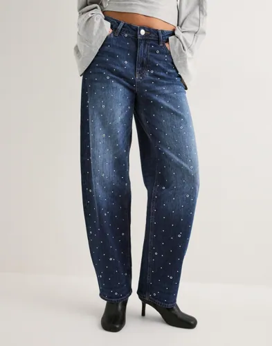 Pieces - Blå - Pcmerle Mw Barrel Jeans D2D Fsy Pp