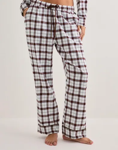 Hunkemöller - Mønstret - Pant Flannel Straight Check