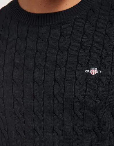 Gant Cotton Cable C-Neck Stickade tröjor herr – bild 3