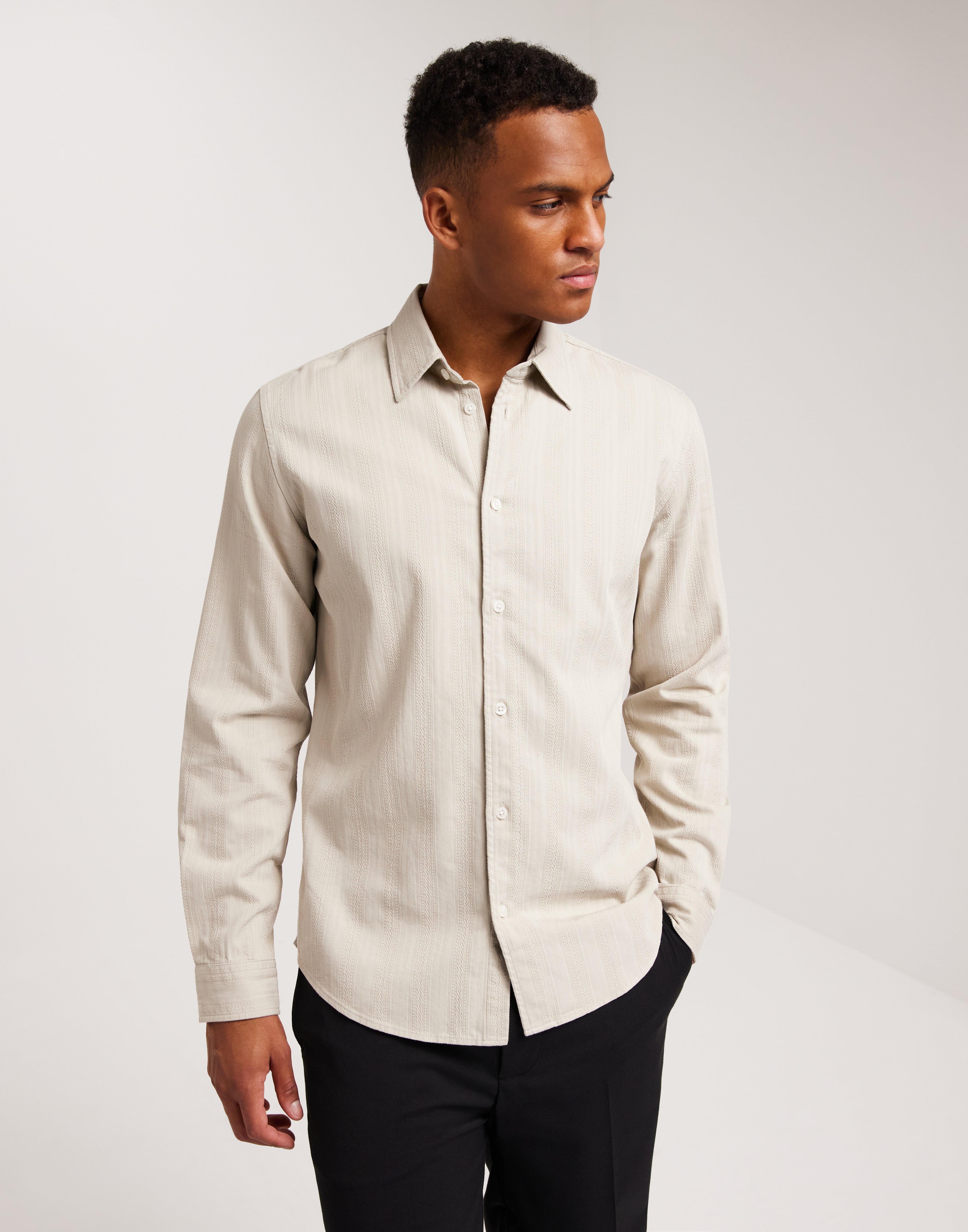 Samsøe Samsøe Liam FX Shirt 14979 Gröna skjortor Beige