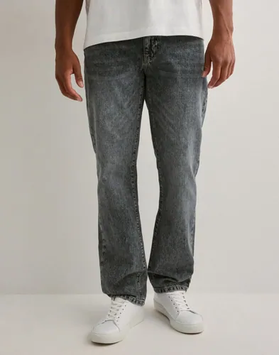 Grå Woodbird straight jeans med rak benlinje