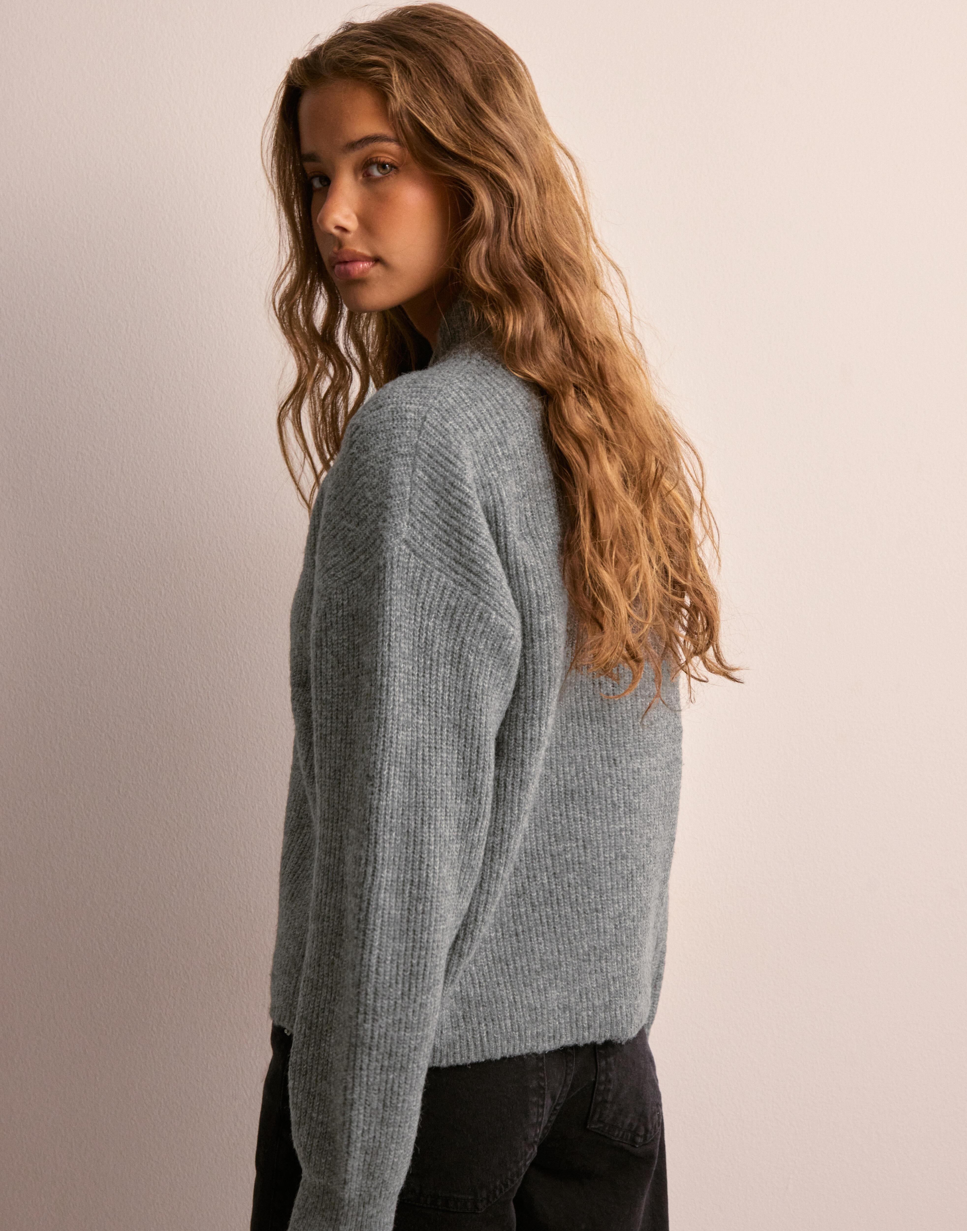 Buy Only ONLTOKYO L/S ZIP CARDIGAN KNT - Dark Grey Melange