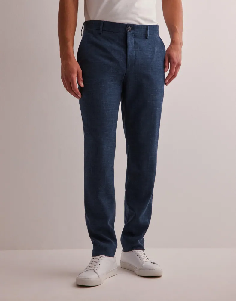 Slhslim-Oasis Linen Trs Noos Linnebyxor