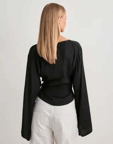 Nelly Wrap Wide Sleeve Blouse blusar dam – bild 3