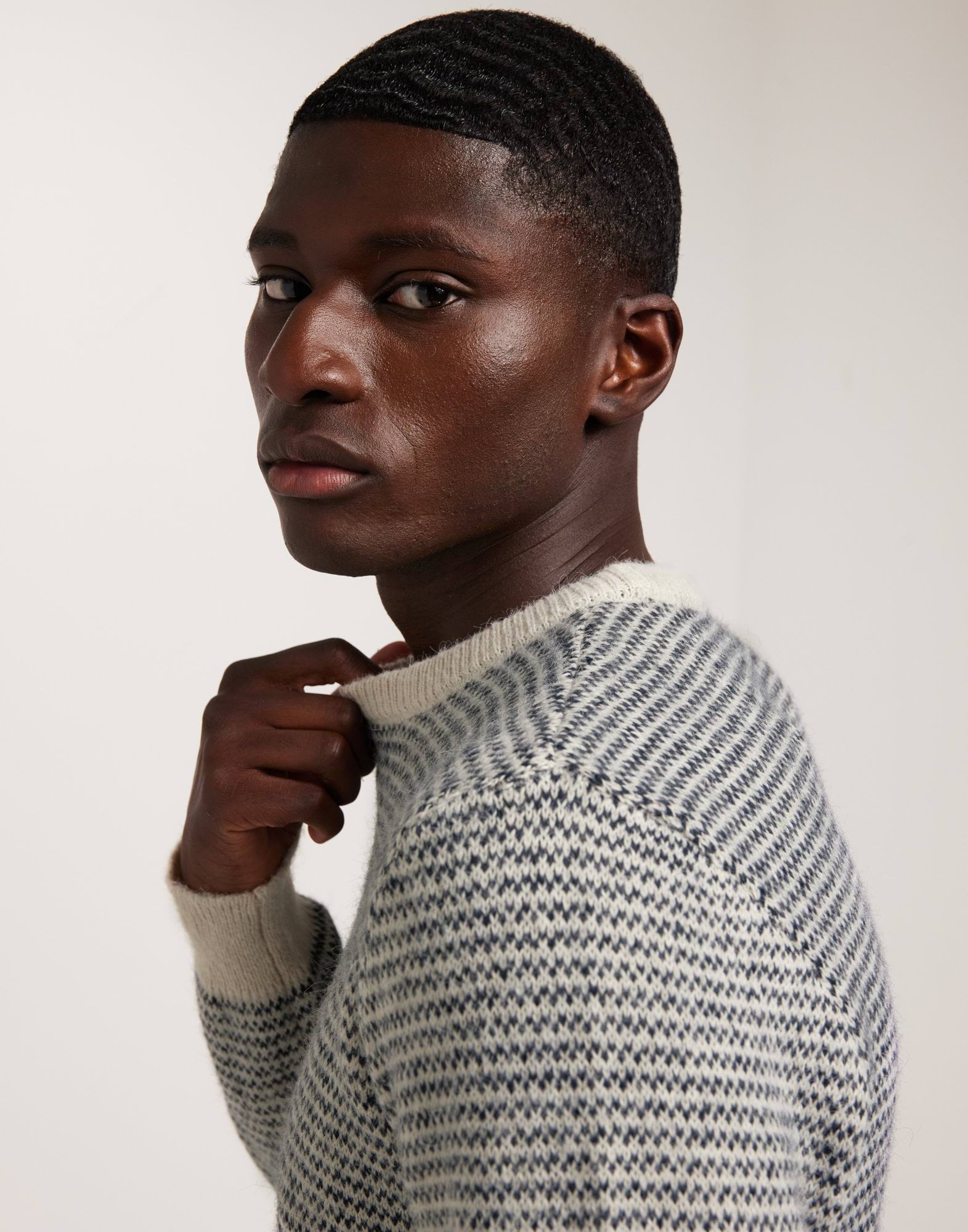 CFKarl jaquard crew neck knit