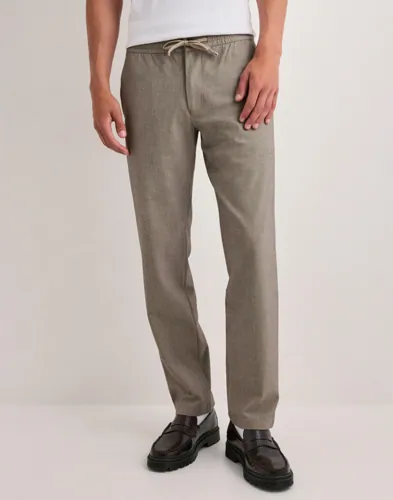Selected Men SLH196-Straight Robert String Pant Slacks Grå