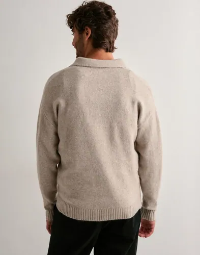 JACK & JONES Jjsoho Ollie Knit Split Neck Ln Långärmad piké pikéer herr – bild 2