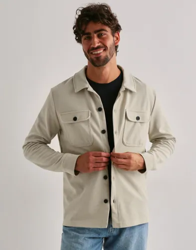 Only & Sons Onsnewkodyl Overshirt Sweat Noos Overshirts Beige