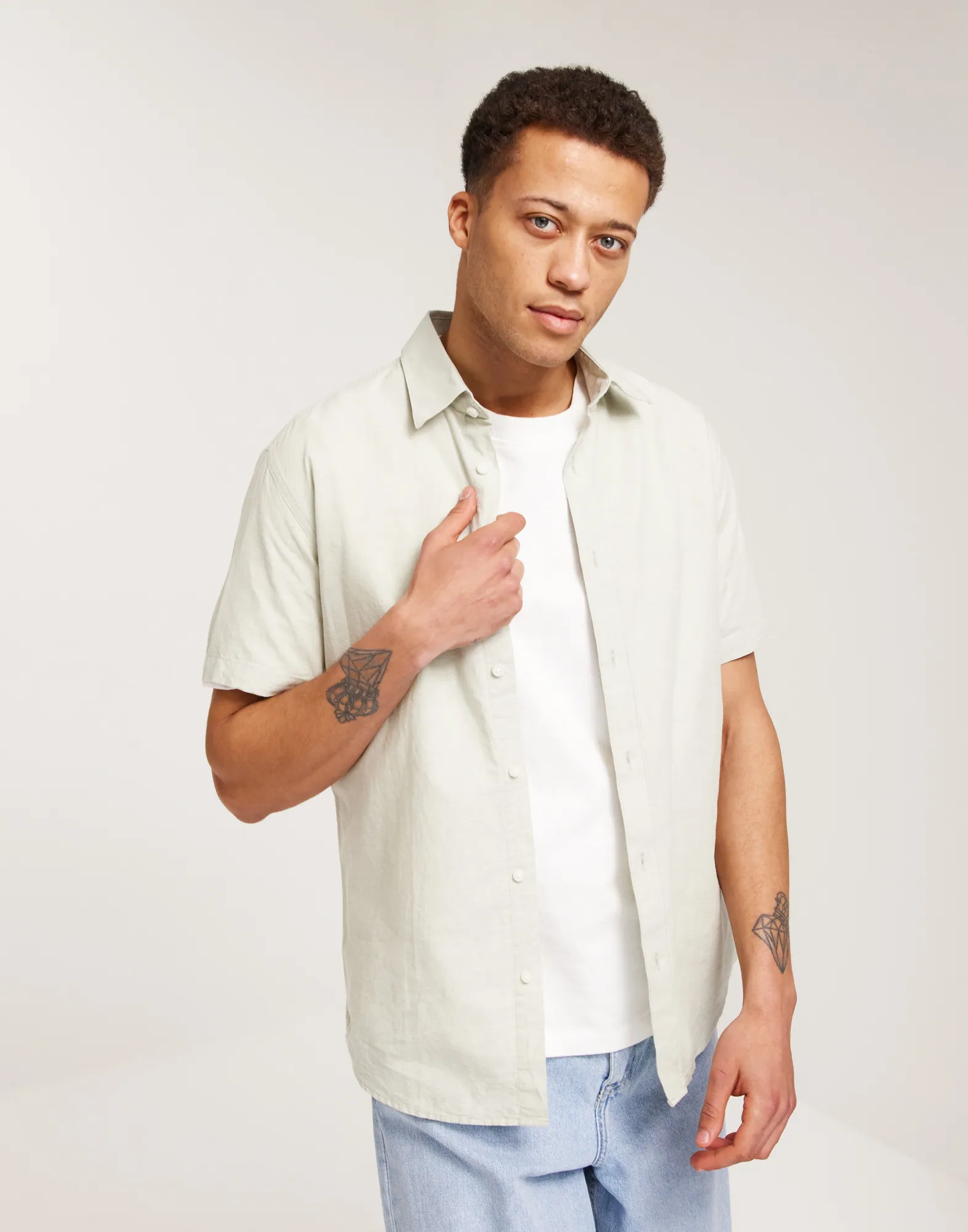 SLHREGNEW-LINEN SHIRT SS CLASSIC