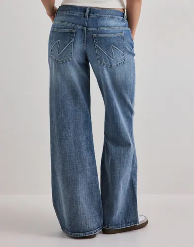 Nelly - Blå - Low Loose Flare Jeans