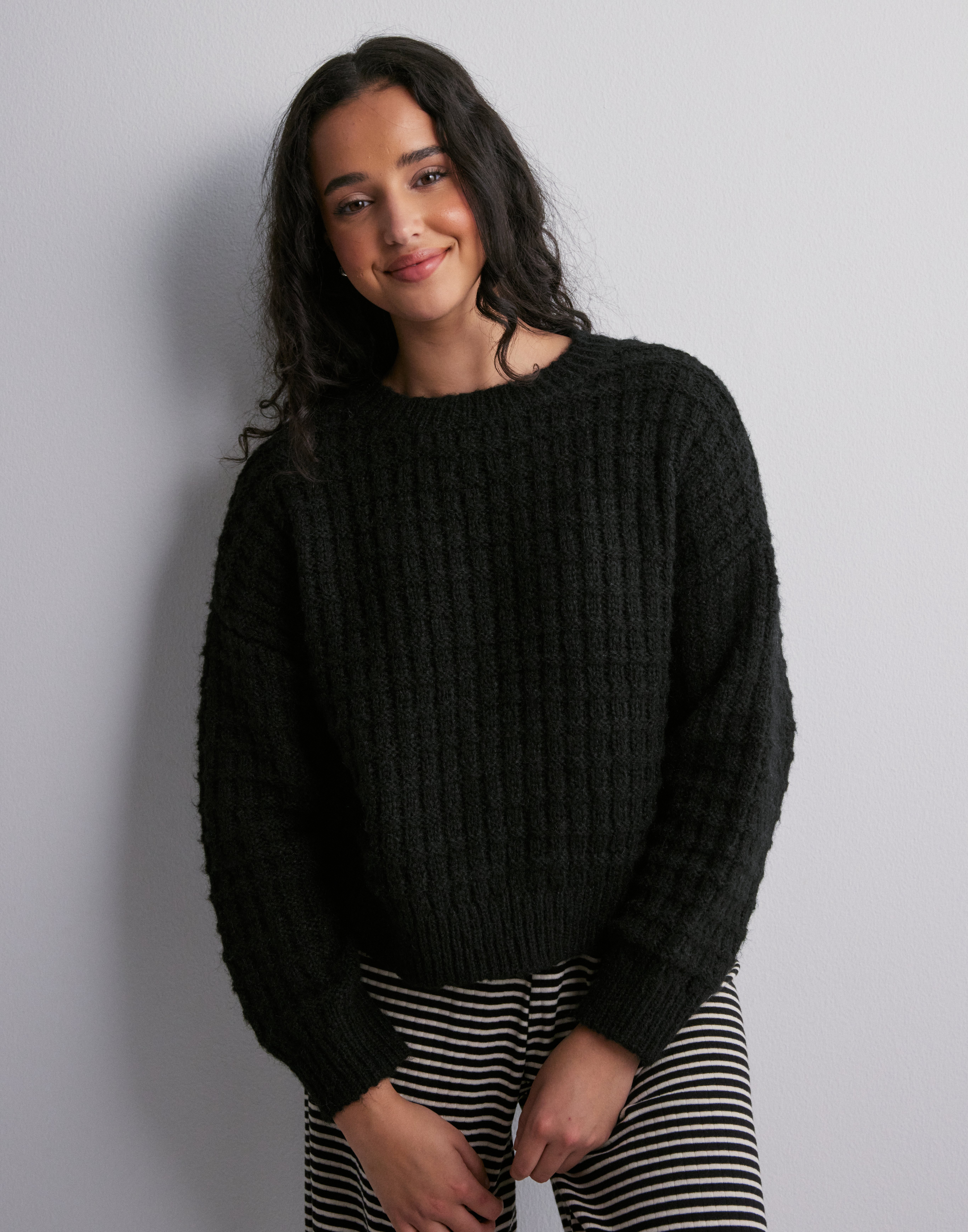 Vero moda VMBOOM LS O-NECK PULLOVER GA NOOS 10320463 donker bruin kopen