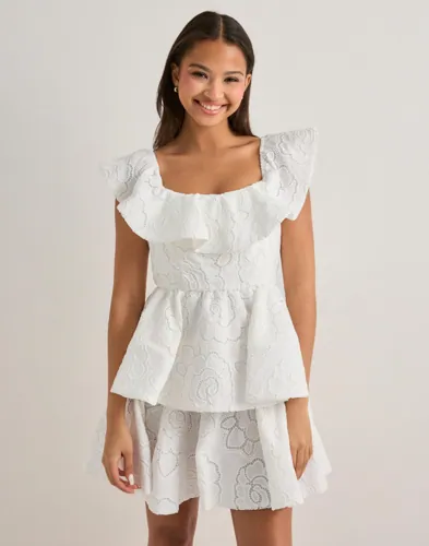 Malina - Hvid - Tracy Off Shoulder Lace Mini Dress