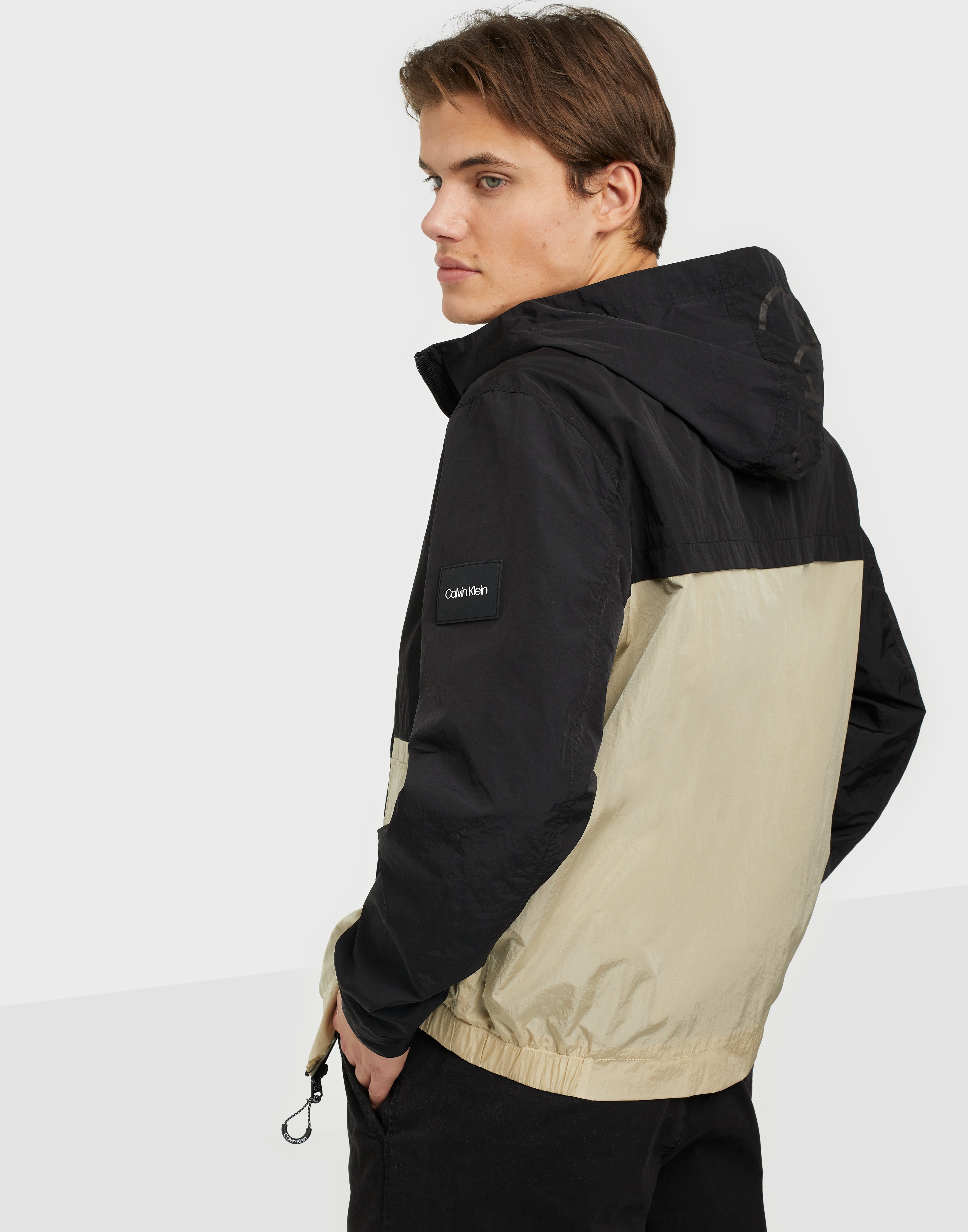 Calvin klein nylon hooded jacket best sale