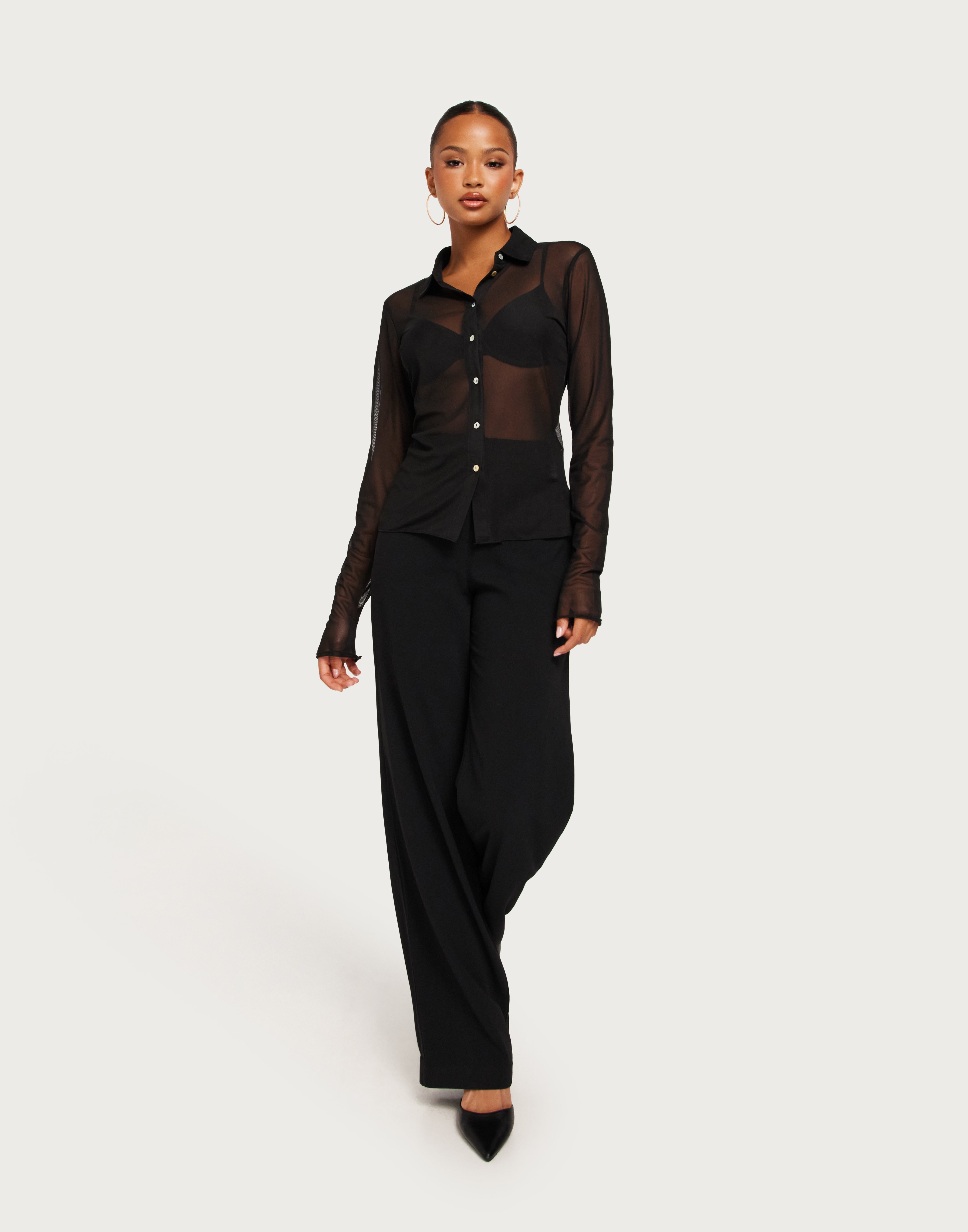 Buy JJXX JXCATRIN MESH SHIRT WVN - Black | Nelly.com