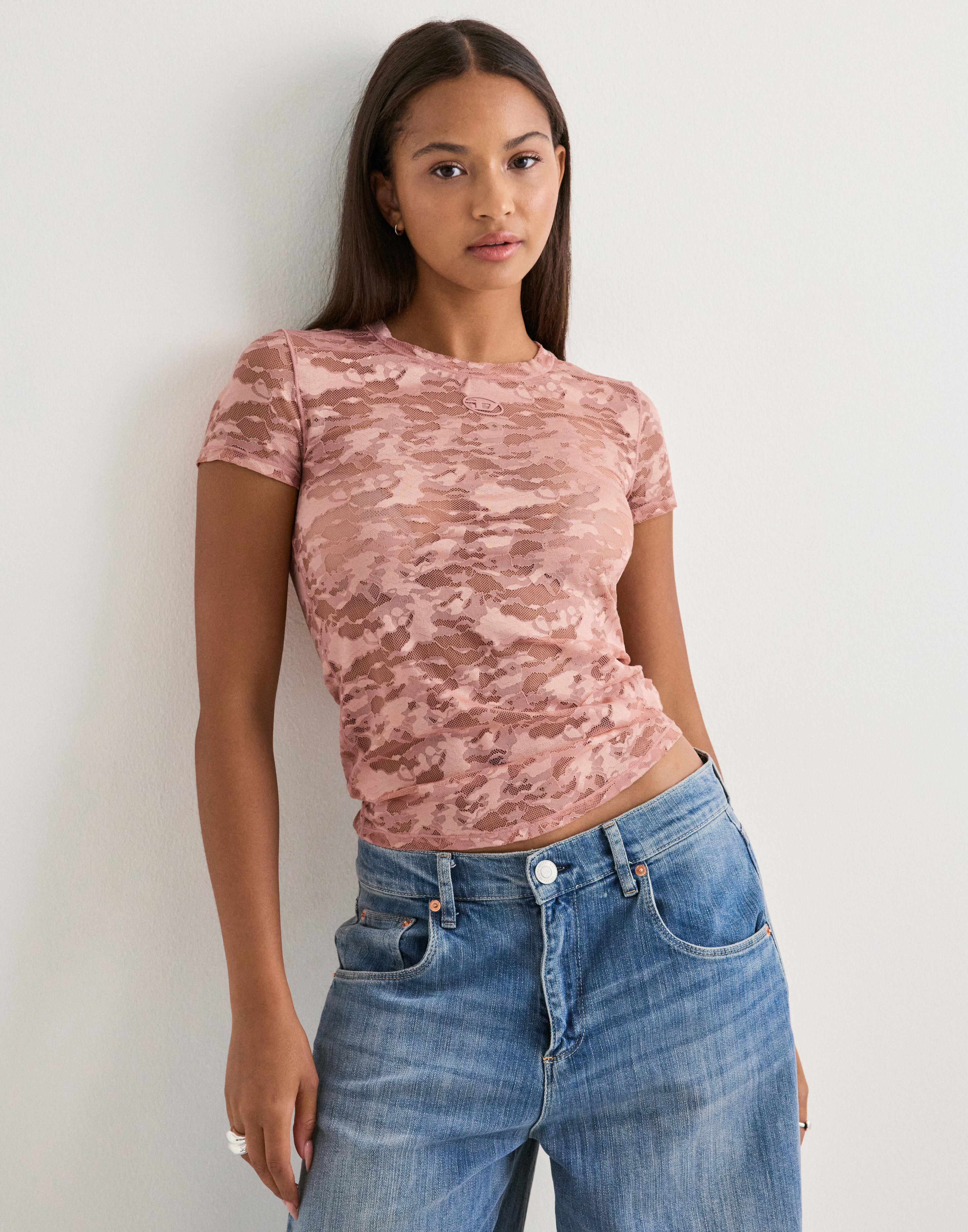 Buy Diesel KASIA-UTLT T-SHIRT - Ash Rose | Nelly.com