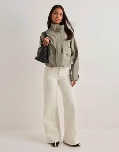 Nelly Loose Flare Textured Jeans dam – bild 2