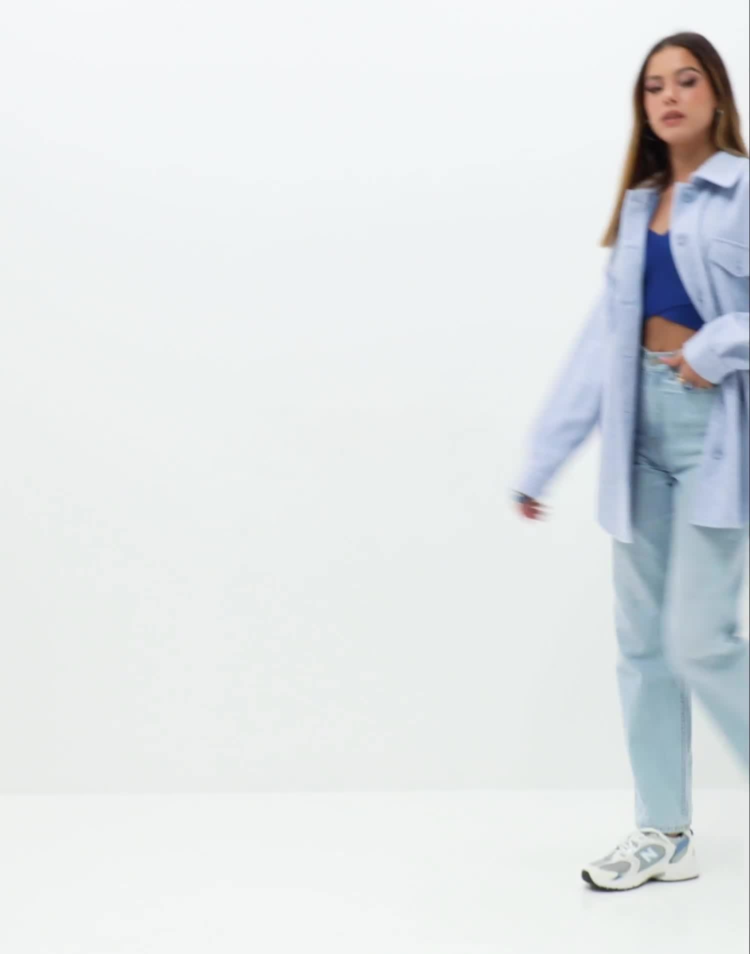 Buy Nelly My Dearest Shacket Light Blue