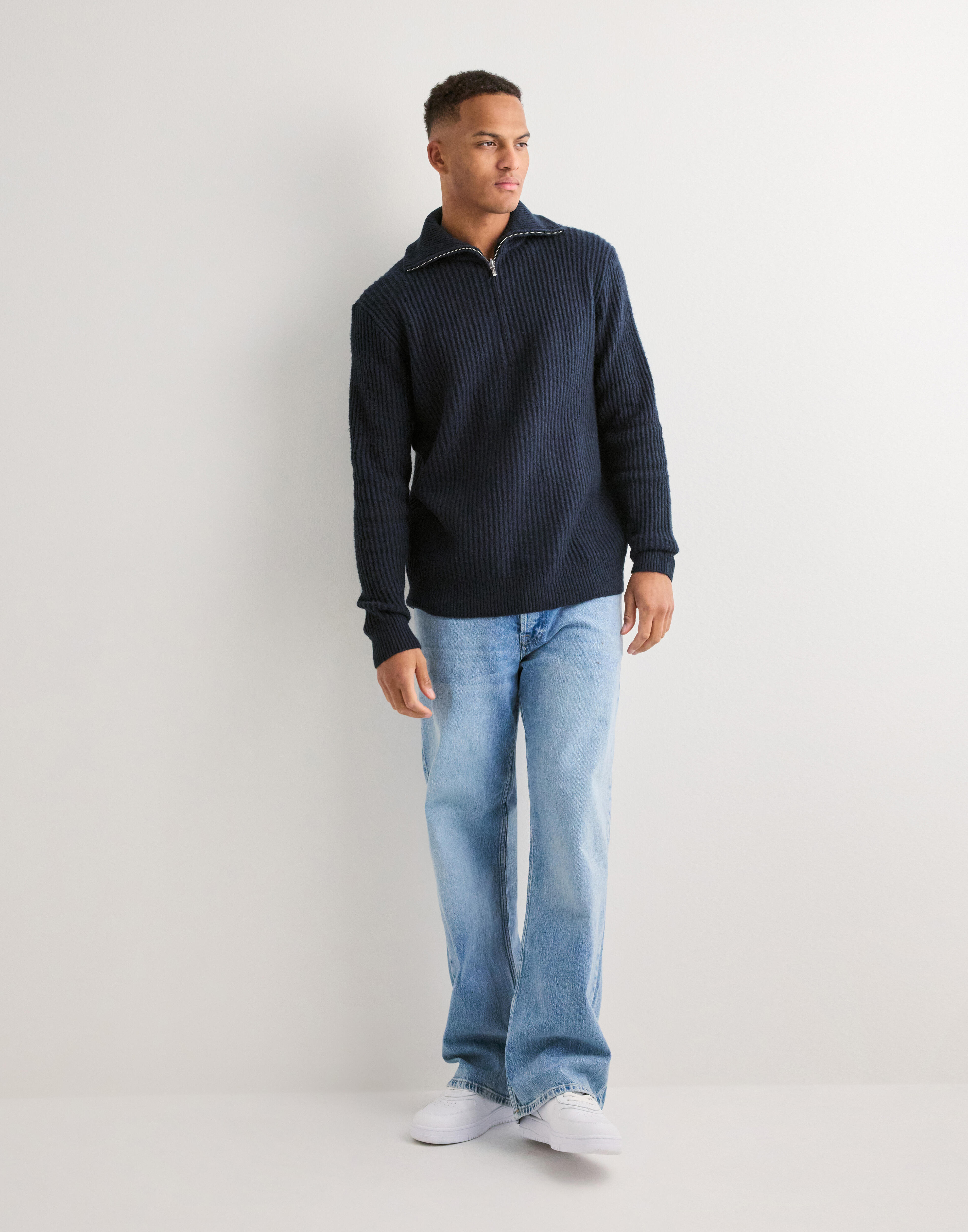 Buy Only & Sons ONSFRAME RLX LS 1/2 ZIP HIGH NECK K - Dark