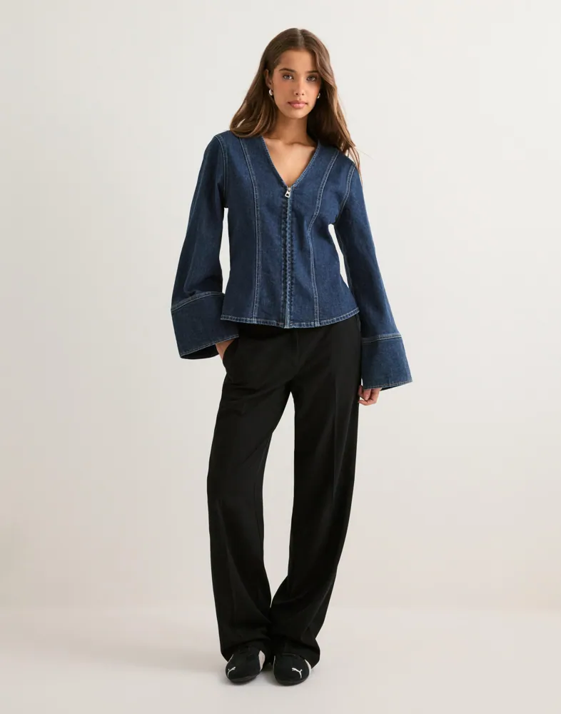PIECES Pcflora Ls Denim Shirt skjortor & blusar dam – bild 3