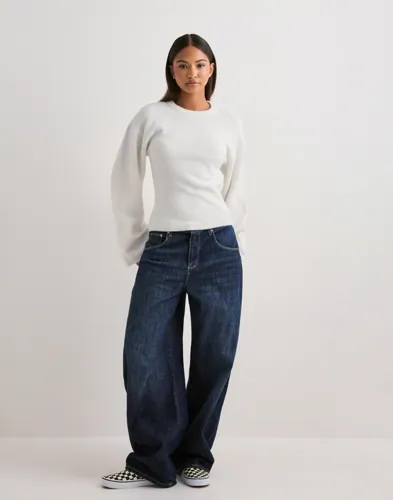 Nelly - Hvid - Tight Waist Knit Sweater