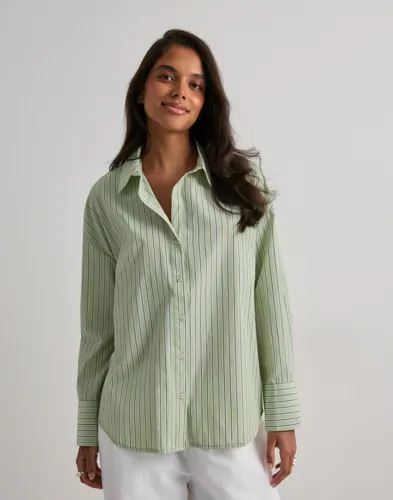 Only - Grøn - Onloregon Alva Ls Reg Shirt Noos Wv