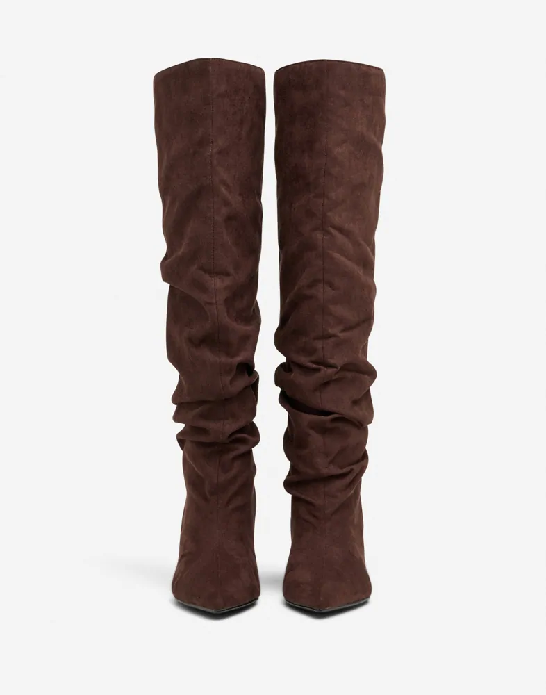 Nelly Scrunch Pointy Block Boot kängor & boots dam – bild 2